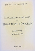 Các bản văn của nhà nước về hoạt động tôn giáo (t2)