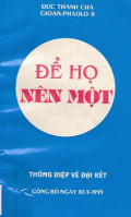 Để họ nên một - Thông điệp về đại kết công bố ngày 30-5-1995