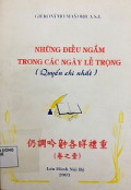 Những điều ngắm trong các ngày Lễ Trọng (quyển chi nhất)