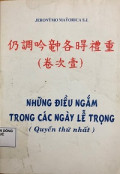 Những điều ngắm trong các ngày Lễ Trọng (quyển thứ nhất)