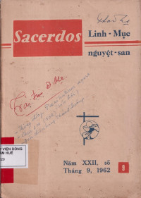 Sacerdos - Linh mục nguyệt san - 1962 (s9)
