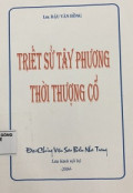 Triết sử Tây Phương thời Thượng Cổ